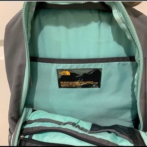 The North face backpack with clip and laptop space